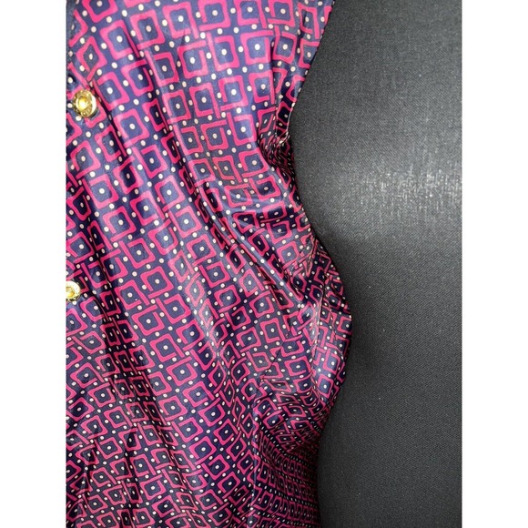 Crown & Ivy Long Women’s Sleeve Button Front Quilted Jacket Navy Blue Size L‎ - Picture 9 of 11